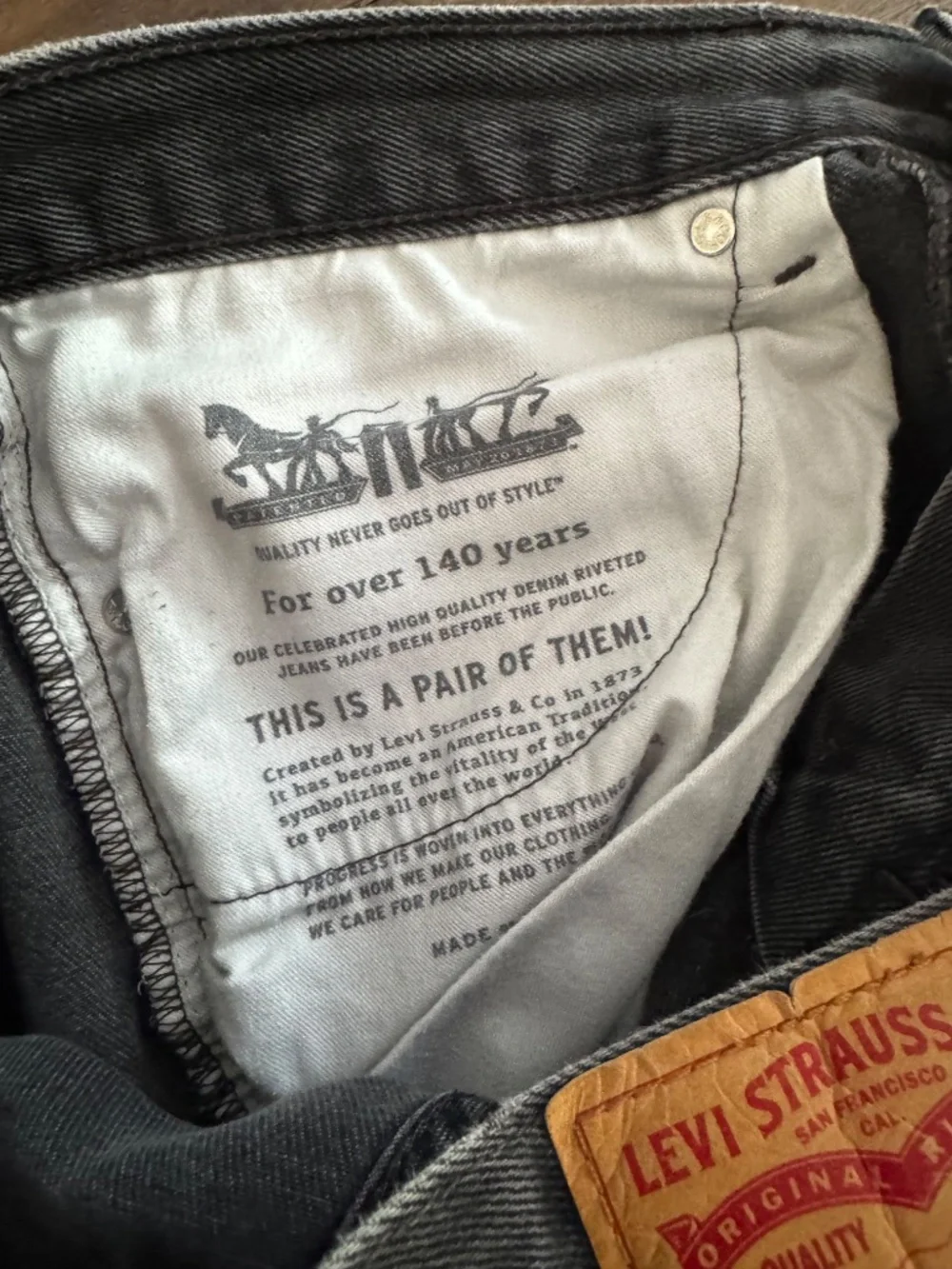 505 Levi's Black Jeans W34 L30